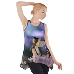 Little Fairy With Dove Side Drop Tank Tunic by FantasyWorld7