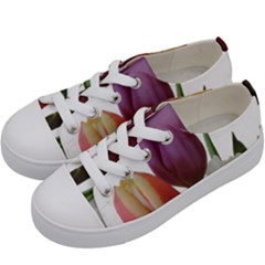 Tulips Spring Bouquet Kids  Low Top Canvas Sneakers by picsaspassion