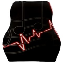 Music Wallpaper Heartbeat Melody Car Seat Velour Cushion  by HermanTelo