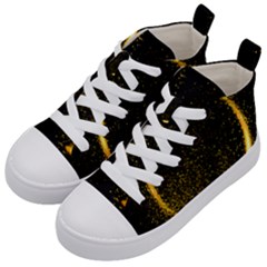 Cosmos Comet Dance, Digital Art Impression Kids  Mid-top Canvas Sneakers by picsaspassion