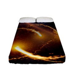 Flying Comets And Light Rays, Digital Art Fitted Sheet (full/ Double Size) by picsaspassion