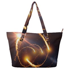 Flying Comets And Light Rays, Digital Art Full Print Shoulder Bag by picsaspassion