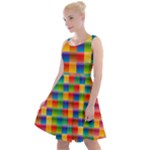 Background Colorful Abstract Knee Length Skater Dress