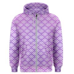 Pattern Texture Geometric Purple Men s Zipper Hoodie