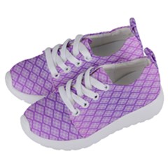 Pattern Texture Geometric Purple Kids  Lightweight Sports Shoes