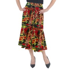 Red Country-1-2 Midi Mermaid Skirt by bestdesignintheworld