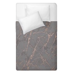 Marble Old Vintage Pinkish Gray With Bronze Veins Intrusions Texture Floor Background Print Luxuous Real Marble Duvet Cover Double Side (single Size) by genx