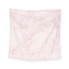 Pink Marble Texture Floor Background With Light Pink Veins Greek Marble Print Luxuous Real Marble  Square Tapestry (small) by genx