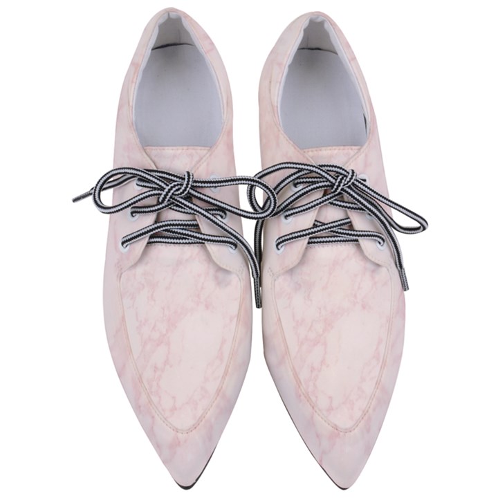 Pink Marble texture floor background with light pink veins greek marble print luxuous real marble. Women s Pointed Oxford Shoes