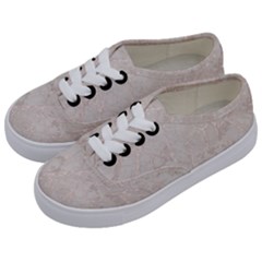 Pink Marble Beige Texture Floor Background With Shinny Pink Veins Greek Marble Print Luxuous Real Marble  Kids  Classic Low Top Sneakers by genx