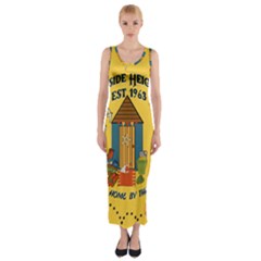 Seaside Heights Beach Club 1960s Fitted Maxi Dress