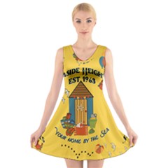 Seaside Heights Beach Club 1960s V-neck Sleeveless Dress