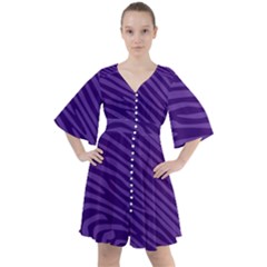Pattern Texture Purple Boho Button Up Dress by Mariart