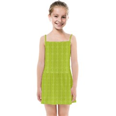 Background Texture Pattern Green Kids  Summer Sun Dress by HermanTelo