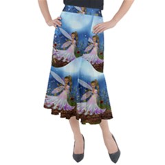 Little Fairy In The Night Midi Mermaid Skirt by FantasyWorld7