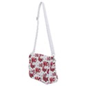 Christmas Watercolor hohoho red handdrawn holiday organic and naive pattern Shoulder Bag with Back Zipper View2