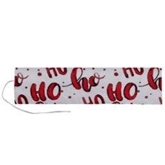 Christmas Watercolor Hohoho Red Handdrawn Holiday Organic And Naive Pattern Roll Up Canvas Pencil Holder (l) by genx