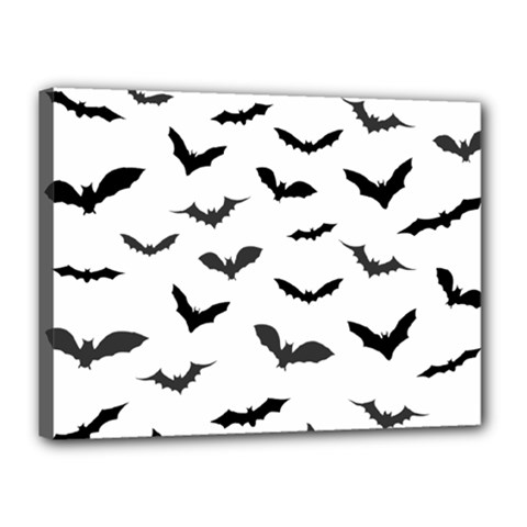 Bats Pattern Canvas 16  X 12  (stretched) by Sobalvarro
