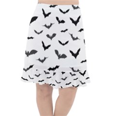 Bats Pattern Fishtail Chiffon Skirt by Sobalvarro