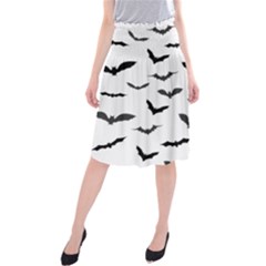 Bats Pattern Midi Beach Skirt by Sobalvarro