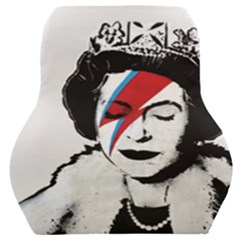Banksy Graffiti Uk England God Save The Queen Elisabeth With David Bowie Rockband Face Makeup Ziggy Stardust Car Seat Back Cushion  by snek