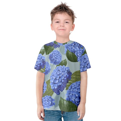 Hydrangea  Kids  Cotton Tee by Sobalvarro