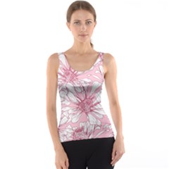 Pink Flowers Tank Top by Sobalvarro