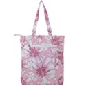 Pink flowers Double Zip Up Tote Bag View2