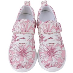 Pink Flowers Women s Velcro Strap Shoes by Sobalvarro