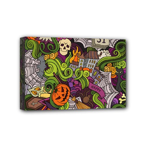 Halloween Doodle Vector Seamless Pattern Mini Canvas 6  X 4  (stretched) by Sobalvarro