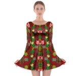 In Time For The Season Of Christmas An Jule Long Sleeve Skater Dress