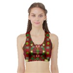 In Time For The Season Of Christmas An Jule Sports Bra with Border