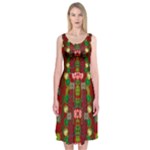 In Time For The Season Of Christmas An Jule Midi Sleeveless Dress