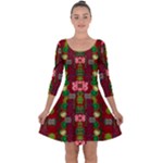 In Time For The Season Of Christmas An Jule Quarter Sleeve Skater Dress