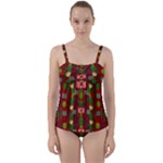 In Time For The Season Of Christmas An Jule Twist Front Tankini Set