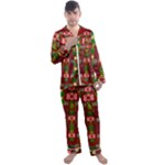 In Time For The Season Of Christmas An Jule Men s Satin Pajamas Long Pants Set