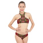 In Time For The Season Of Christmas An Jule High Neck Bikini Set