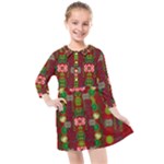 In Time For The Season Of Christmas An Jule Kids  Quarter Sleeve Shirt Dress