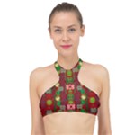 In Time For The Season Of Christmas An Jule High Neck Bikini Top