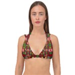 In Time For The Season Of Christmas An Jule Double Strap Halter Bikini Top