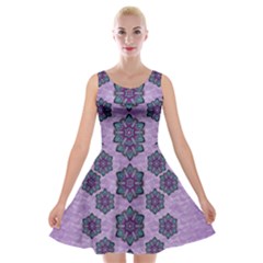 A Gift With Flowers Stars And Bubble Wrap Velvet Skater Dress by pepitasart