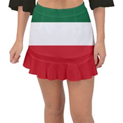 Flag Patriote Quebec Patriot Red Green White Modern French Canadian Separatism Black Background Fishtail Mini Chiffon Skirt by Quebec