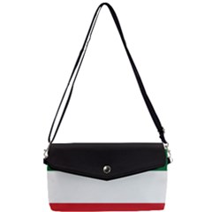 Flag Patriote Quebec Patriot Red Green White Modern French Canadian Separatism Black Background Removable Strap Clutch Bag by Quebec