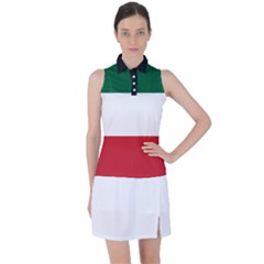 Flag Patriote Quebec Patriot Red Green White Modern French Canadian Separatism Black Background Women’s Sleeveless Polo by Quebec