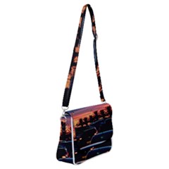 Urban Sunset Scene, Punta Del Este   Uruguay Shoulder Bag With Back Zipper by dflcprintsclothing