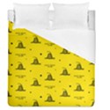 Gadsden Flag Don t tread on me Yellow and Black Pattern with american stars Duvet Cover (Queen Size) View1