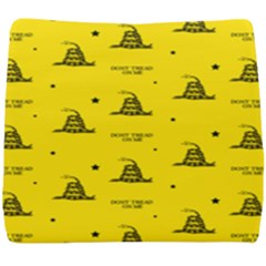 Gadsden Flag Don t Tread On Me Yellow And Black Pattern With American Stars Seat Cushion by snek