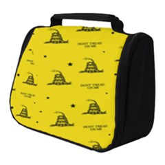 Gadsden Flag Don t Tread On Me Yellow And Black Pattern With American Stars Full Print Travel Pouch (small)