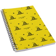Gadsden Flag Don t Tread On Me Yellow And Black Pattern With American Stars 5 5  X 8 5  Notebook by snek