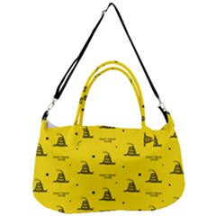Gadsden Flag Don t Tread On Me Yellow And Black Pattern With American Stars Removal Strap Handbag by snek